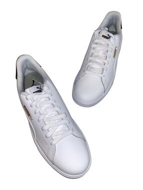 Brand New in Box Men’s Puma White/Black Lace Up Sneakers, Size 10.5